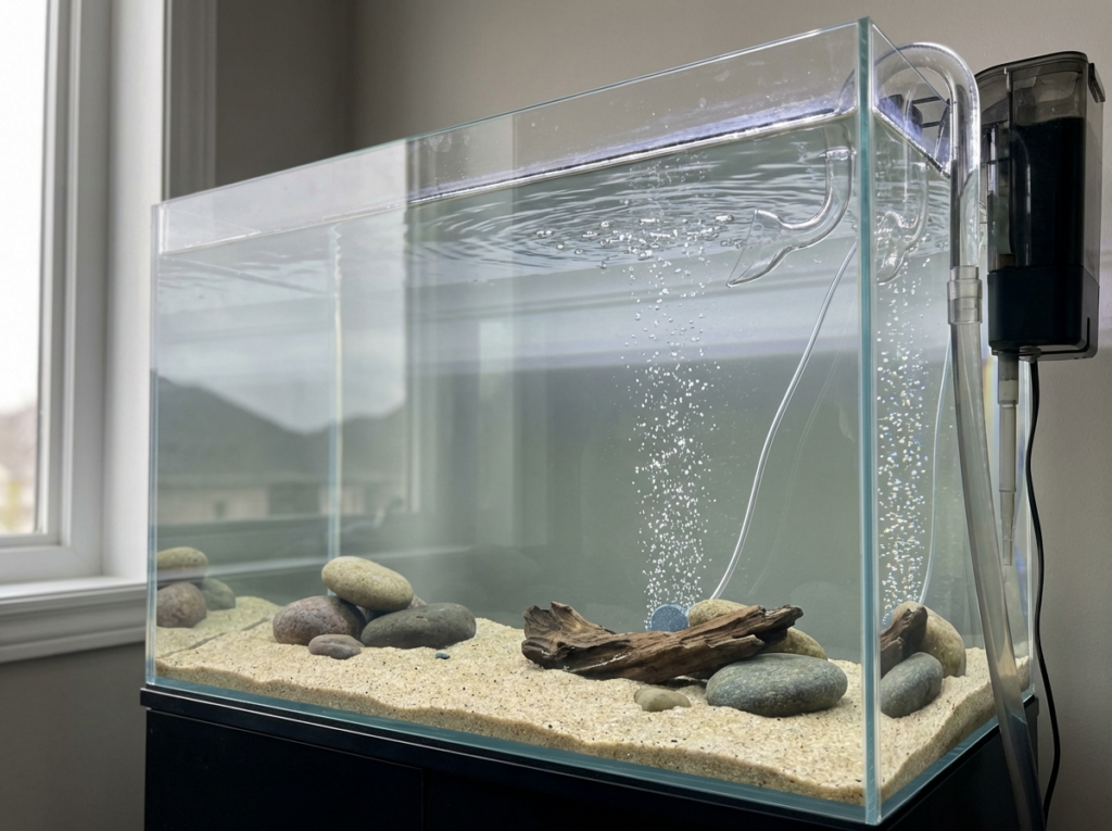 물잡이 사진 어항 싸이클 사진